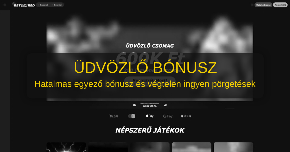Betonred Casino internetes kaszinó hivatalos oldala