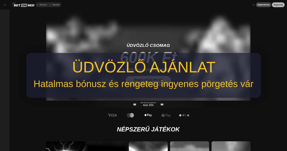 Betonred Casino: üdvözlő bónusz és kaszinóválaszték